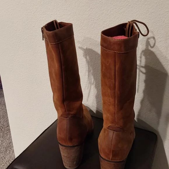 Clark's Indgo size 10 brown leather lace up boots - Picture 2 of 4